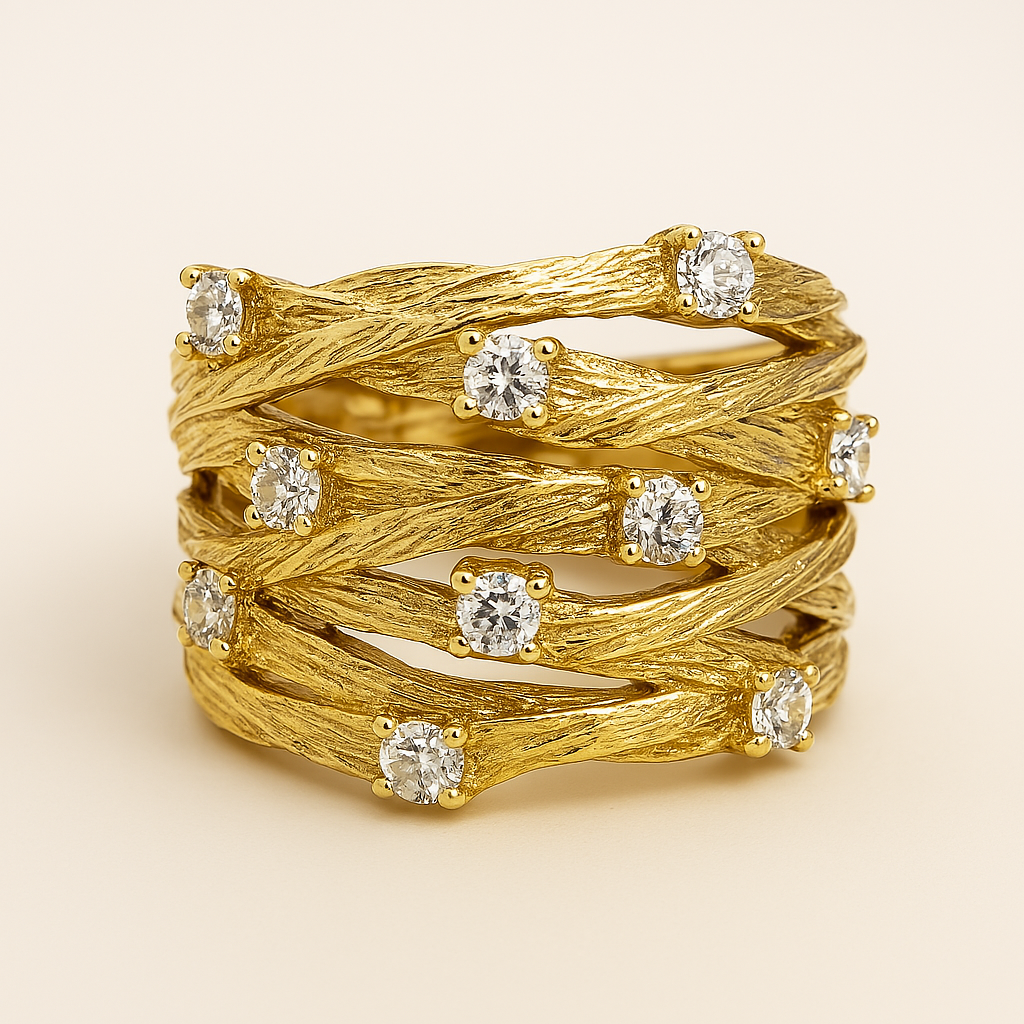 Marisse – Goldener Vintage-Ring mit subtiler Glanz