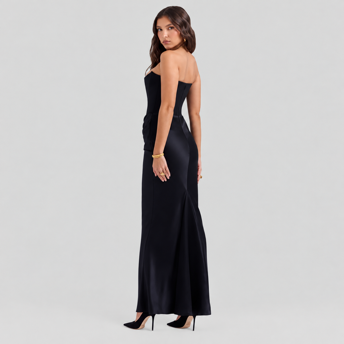 Elisabeth – Elegantes Maxikleid mit freien Schultern für Damen