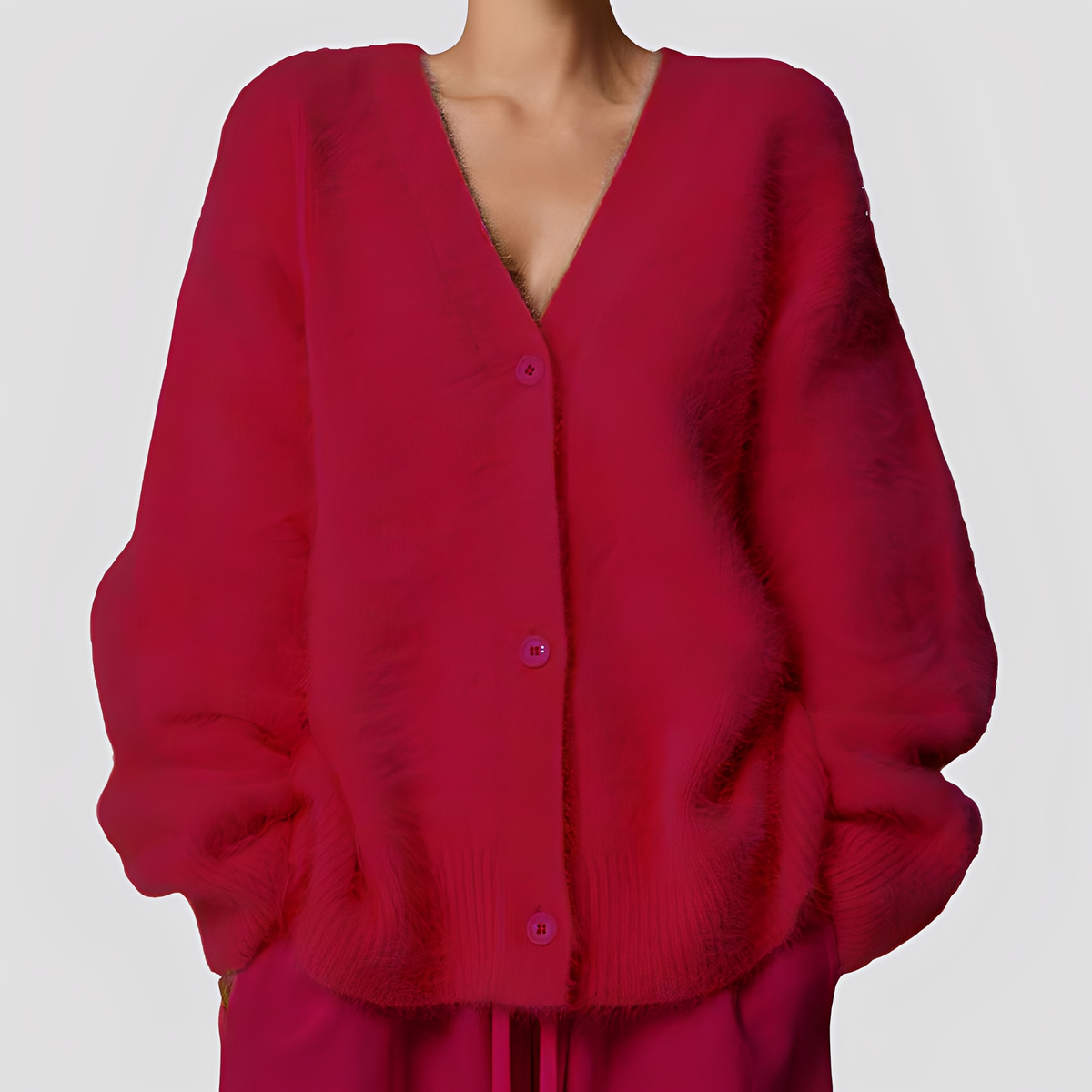 Lavena - Bequemer Pullover mit Knopfleiste