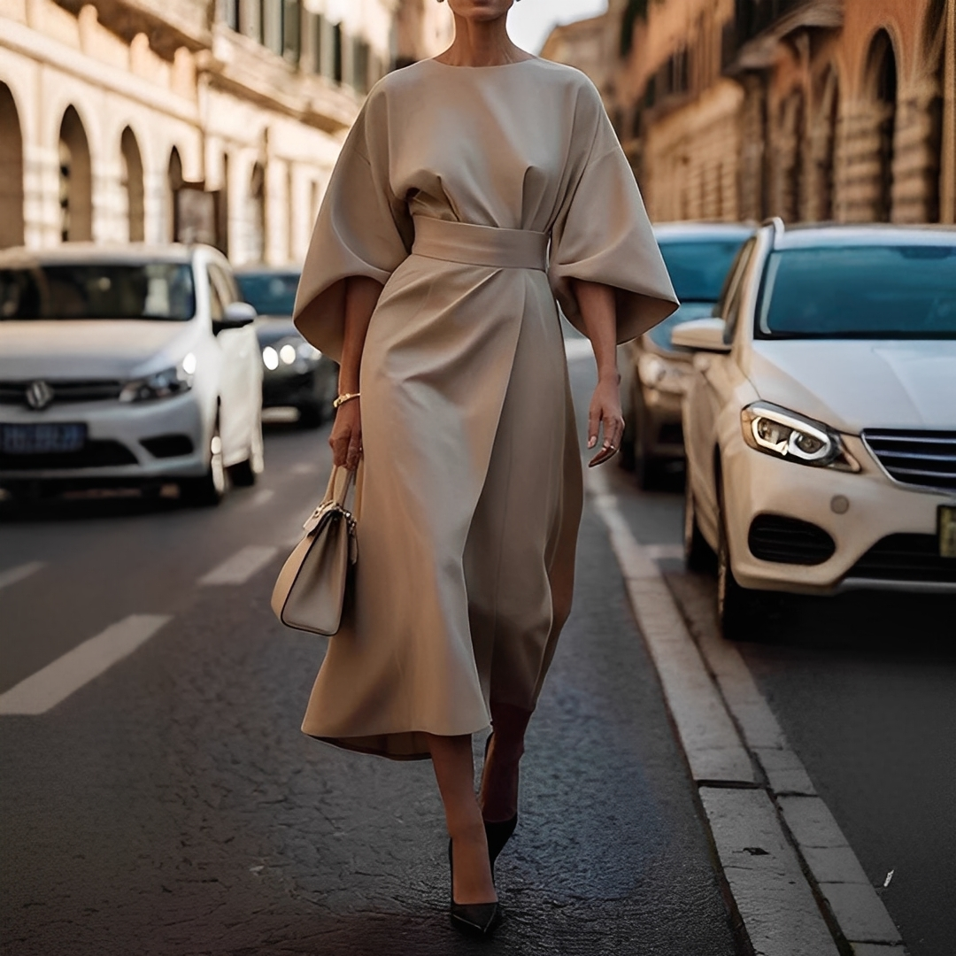 Lauriane - Stilvolles Damenkleid mit Laternenärmeln