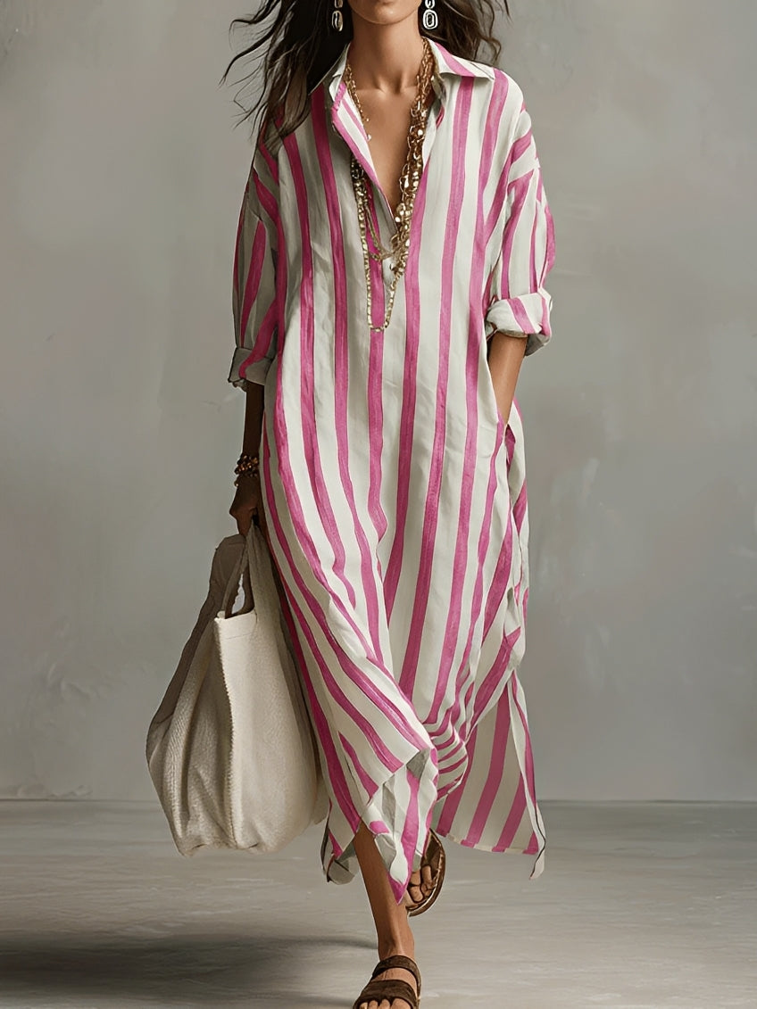 Charlotte - A-Linien-Kleid mit Streifen