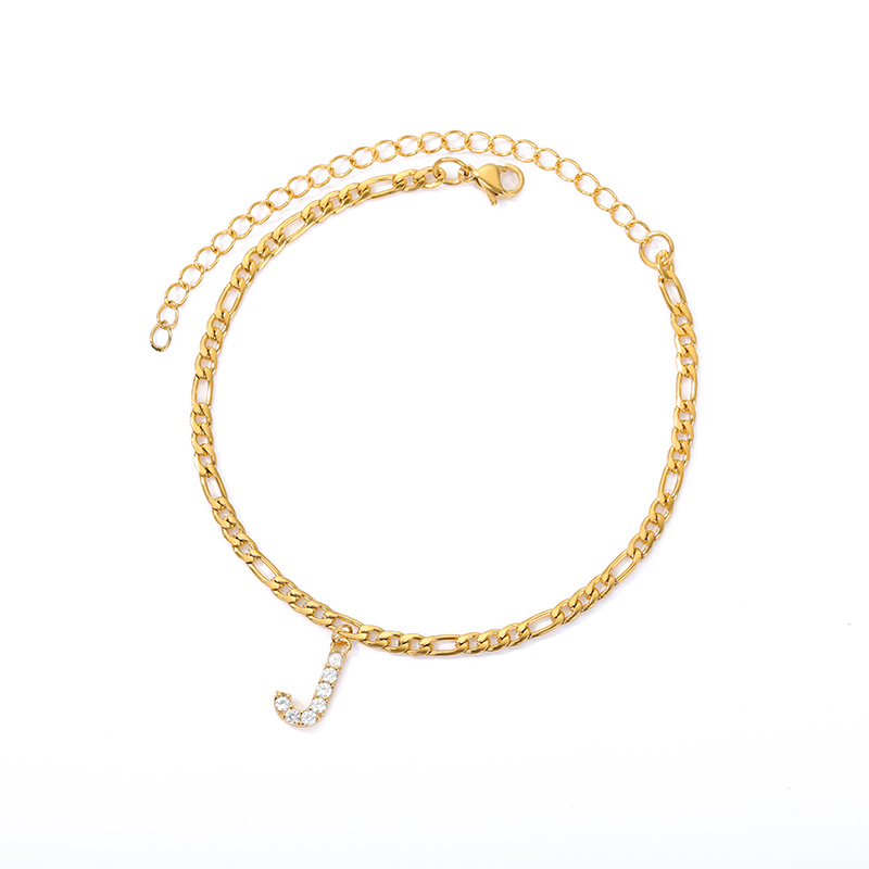 Initialen Knöchel - Knöchelarmband mit Ihrer Initiale