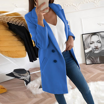 Chantal - Eleganter langer Wintermantel für Damen