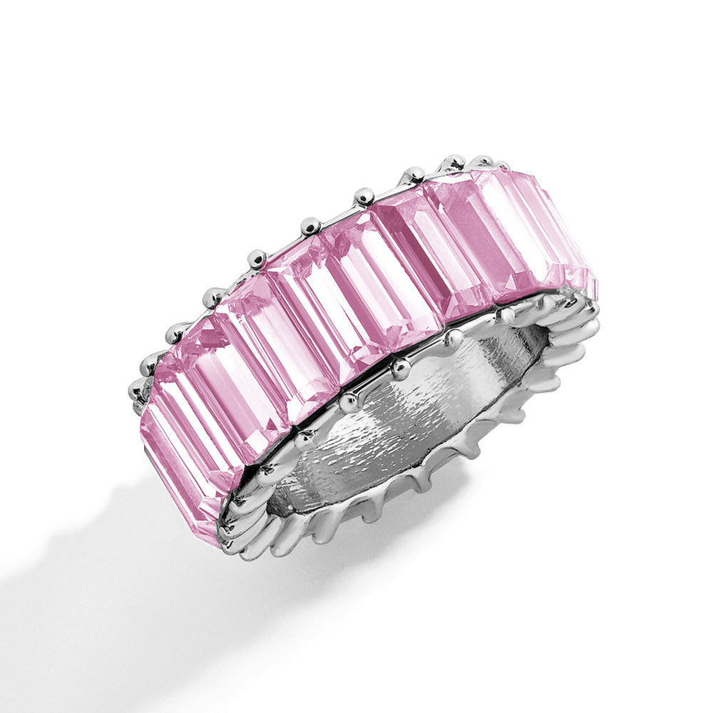 Naya – Moderner geometrischer Ring aus buntem Metall