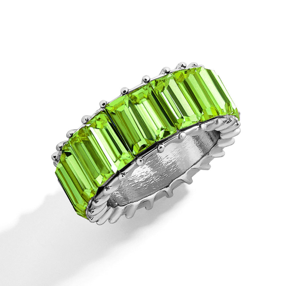 Naya – Moderner geometrischer Ring aus buntem Metall