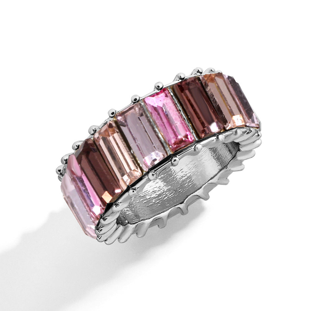 Naya – Moderner geometrischer Ring aus buntem Metall