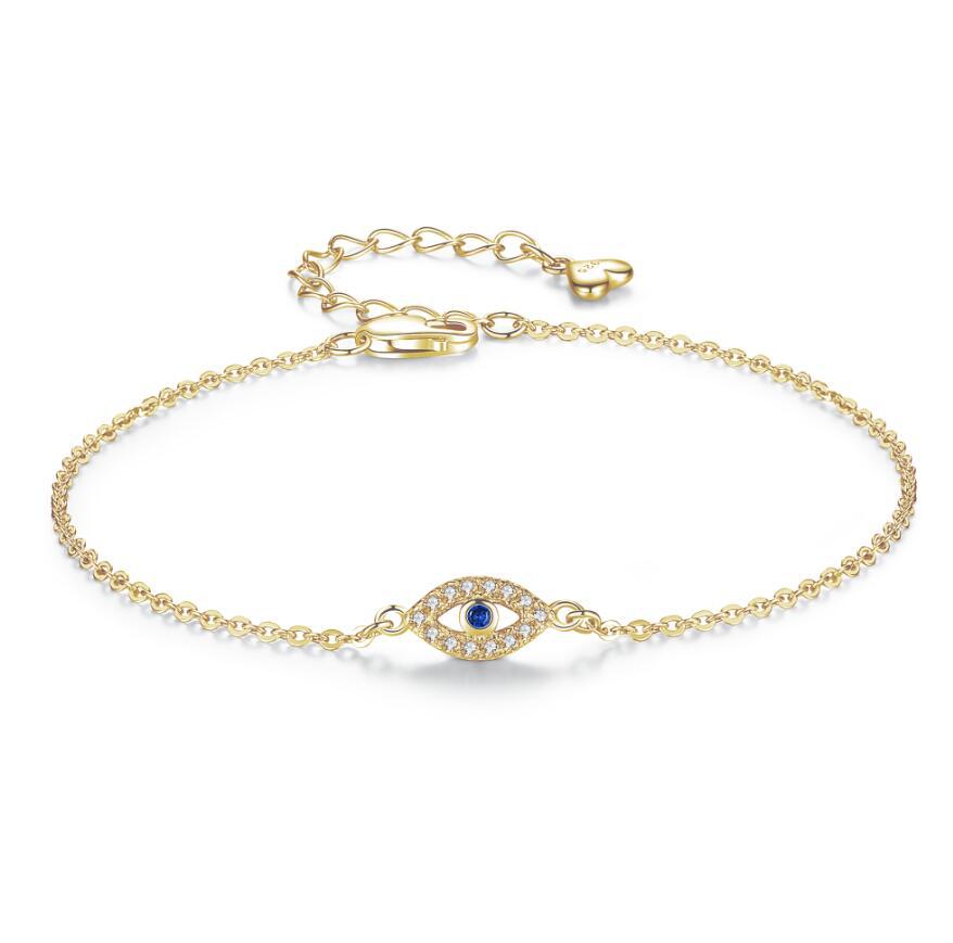 Gliederarmband mit bösem Blick - Gliederarmband mit bösem Blick-Anhänger