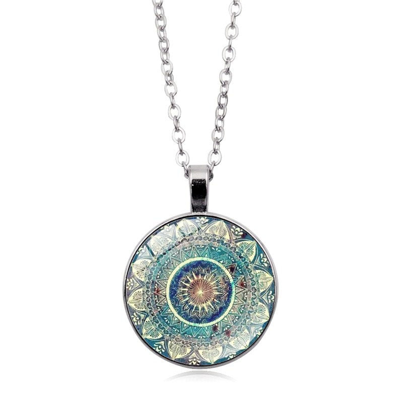 Indira – Mandala-Harmonie-Halskette in Blau