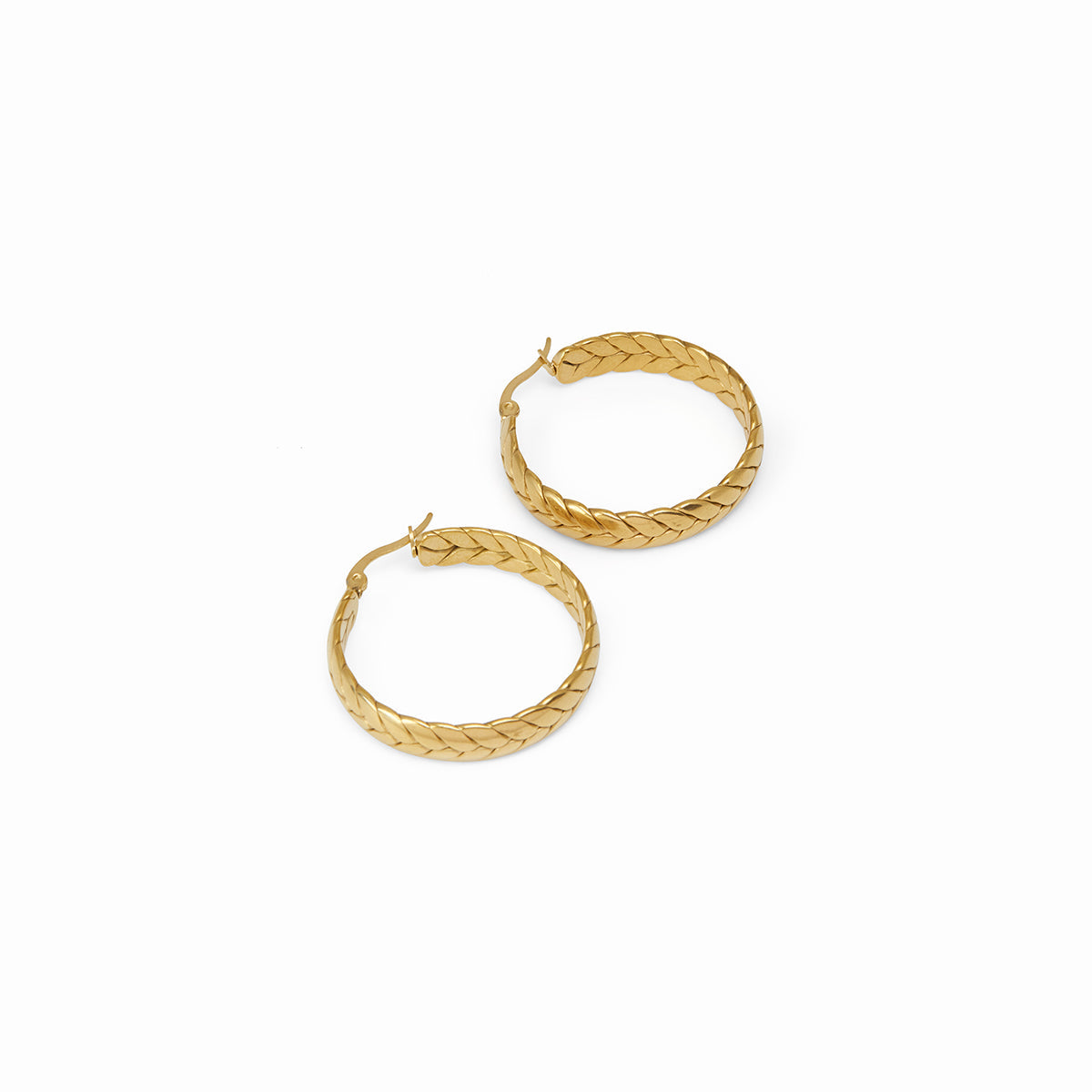 Cassandre – Geflochtene goldene Ohrringe 18K