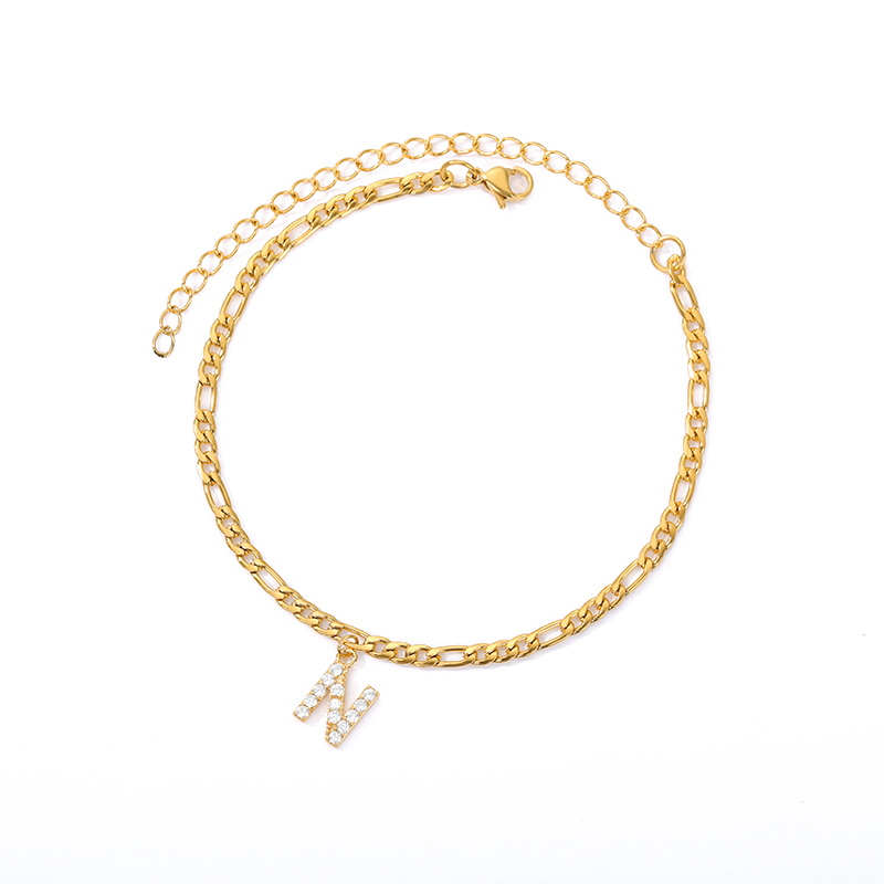Initialen Knöchel - Knöchelarmband mit Ihrer Initiale