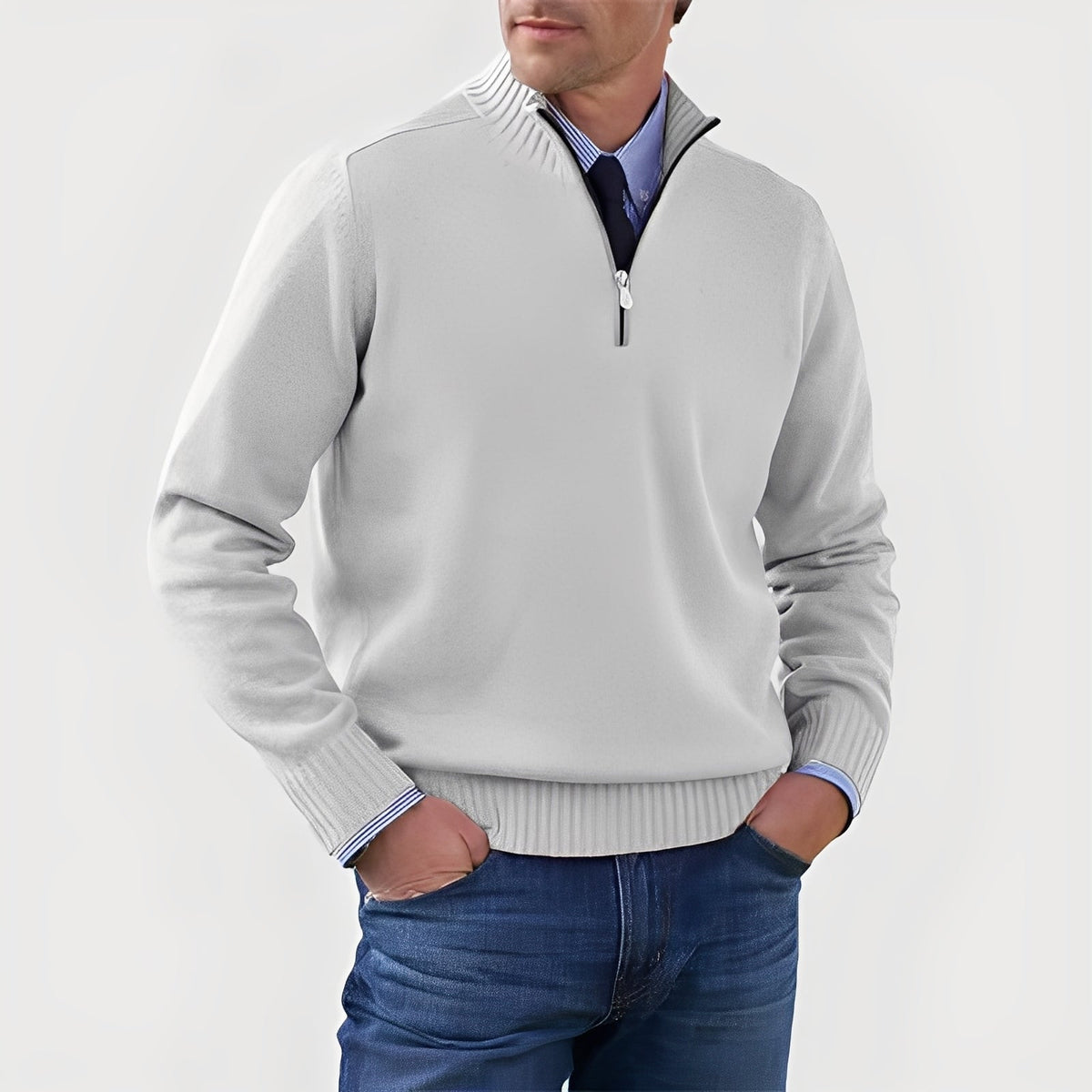 Nolan - Angenehmer Pullover mit halbem Reißverschluss