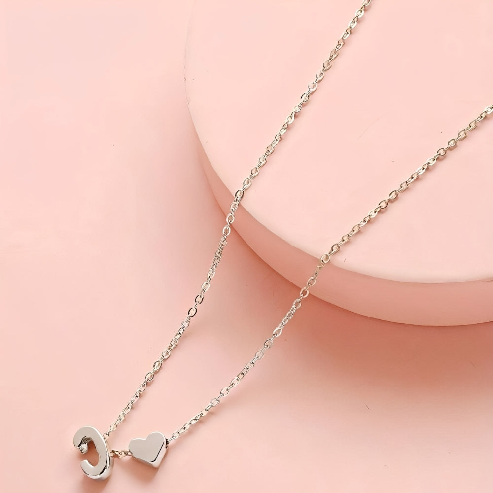 Initialen-Herzschmuckset - Initial Love Schmuckset