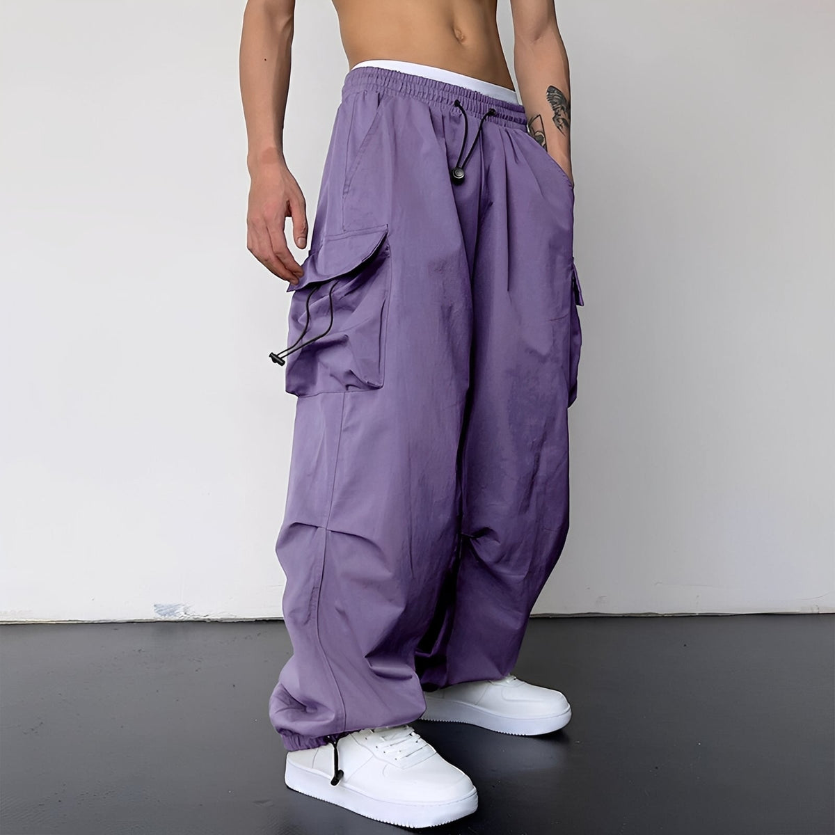 Kaleb - Stylische Cargo-Hose mit weitem Bein