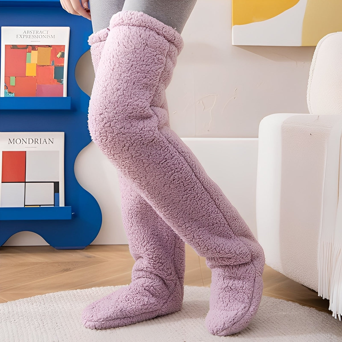 Camellia - Wärmende, knielange Damensocken für den Winter