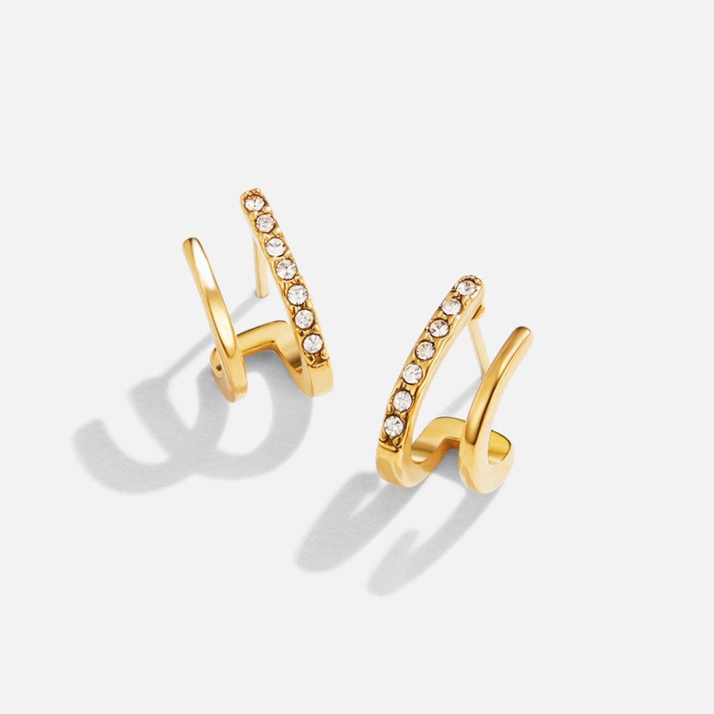 Zendaya – Ohrringe aus Kristall in Krallenform aus 18K Gold