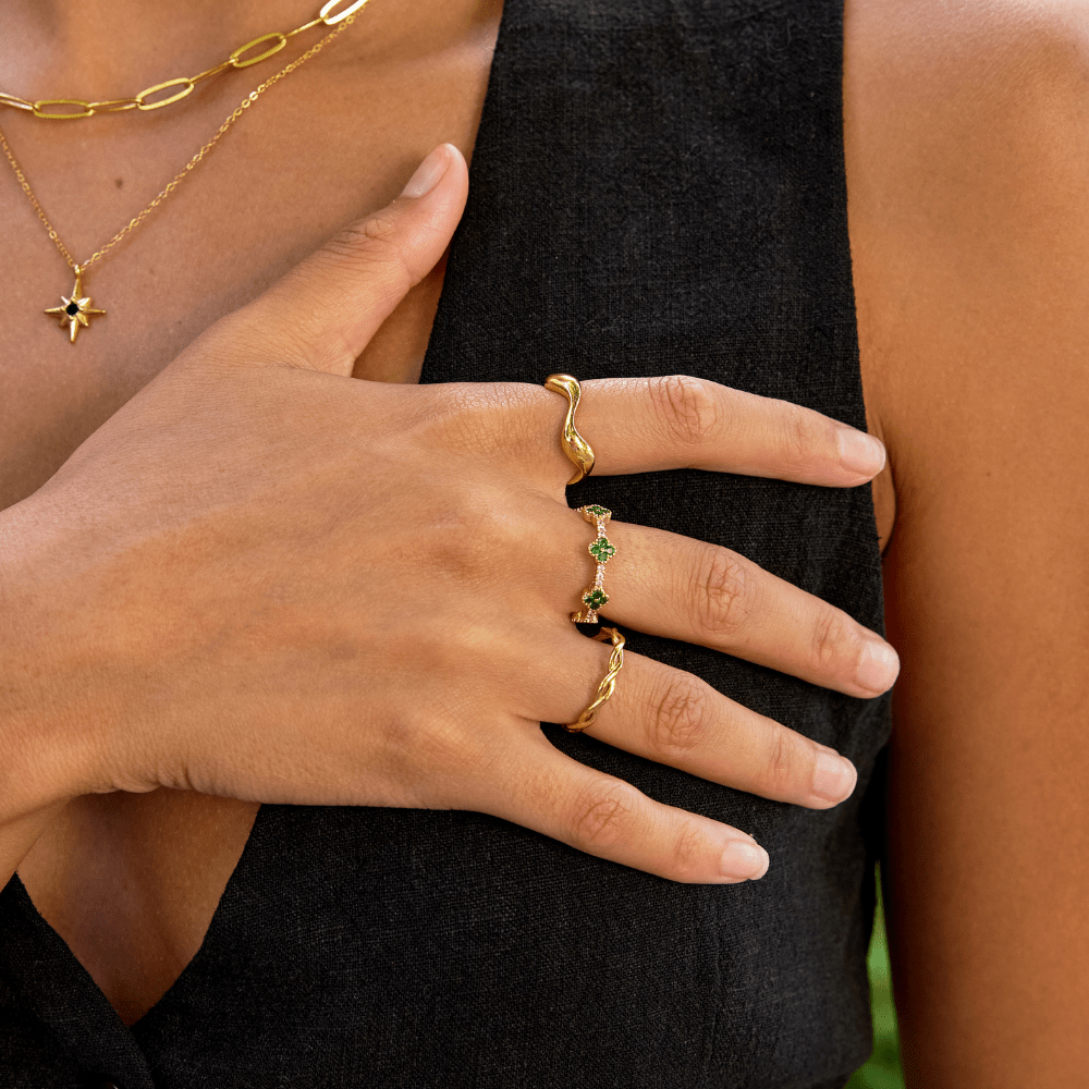 Tarah – 18K Goldwellenring