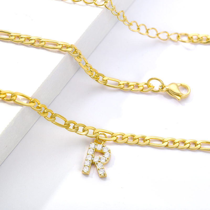 Initialen Knöchel - Knöchelarmband mit Ihrer Initiale