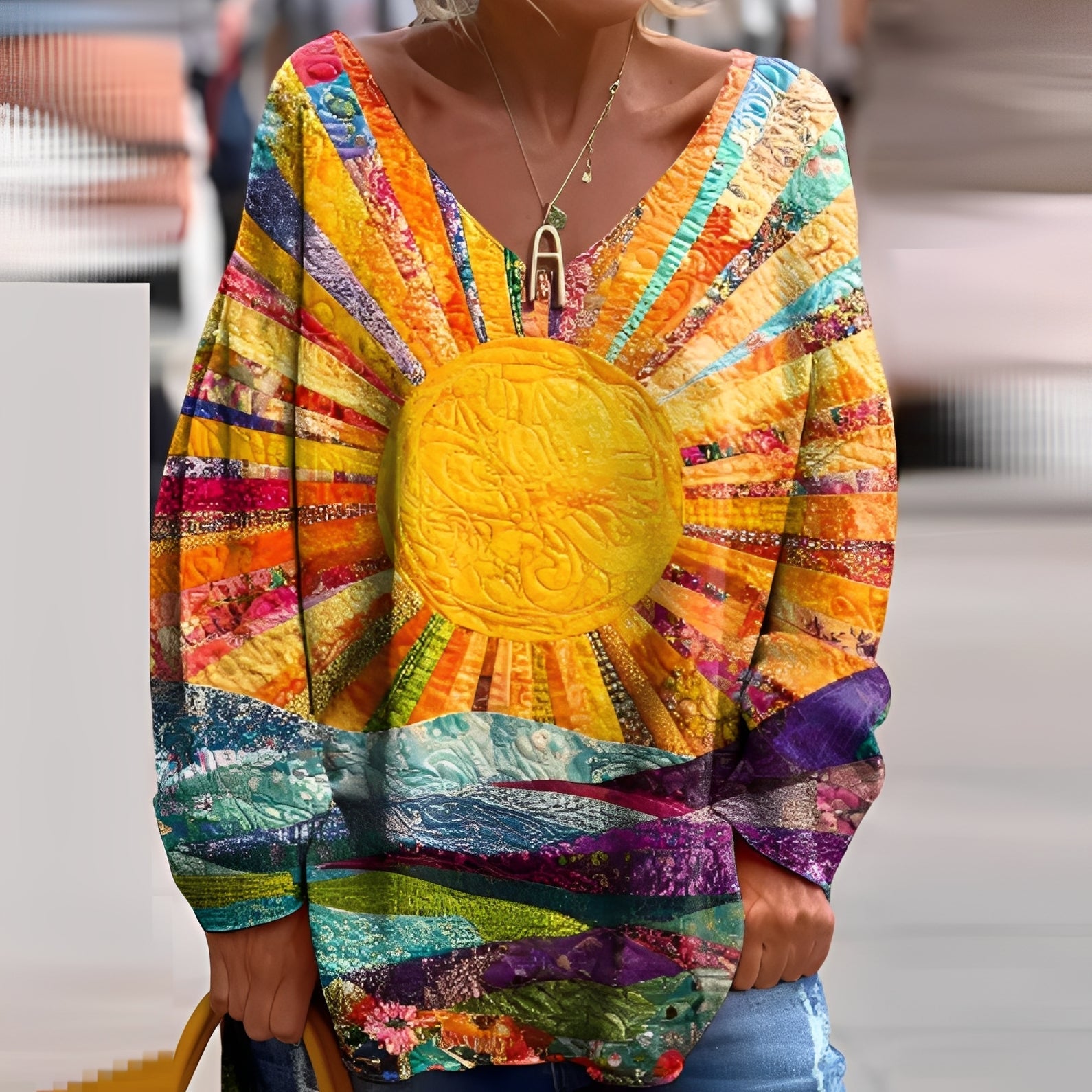 Sidonie - Weite, bunte Damenbluse