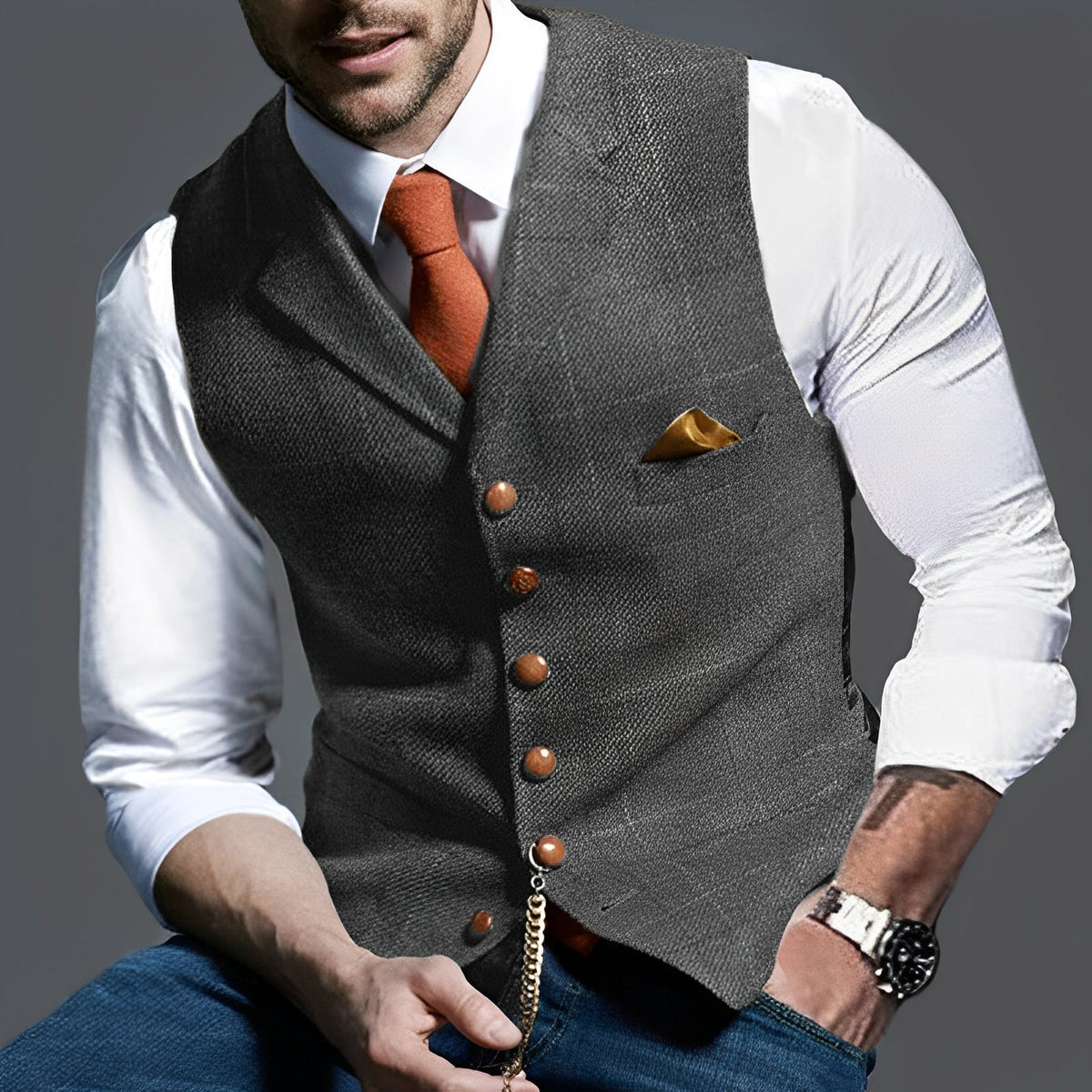 Jasper – Vintage Weste für Männer