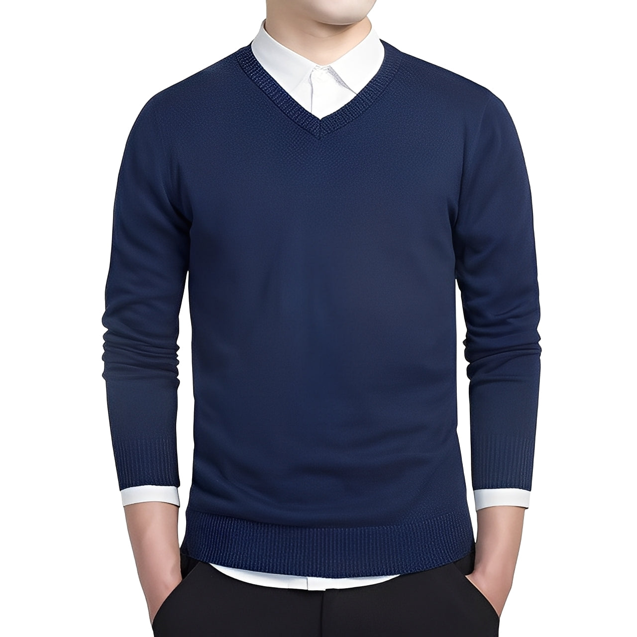 Tom - Komfortabler V-Ausschnitt-Pullover