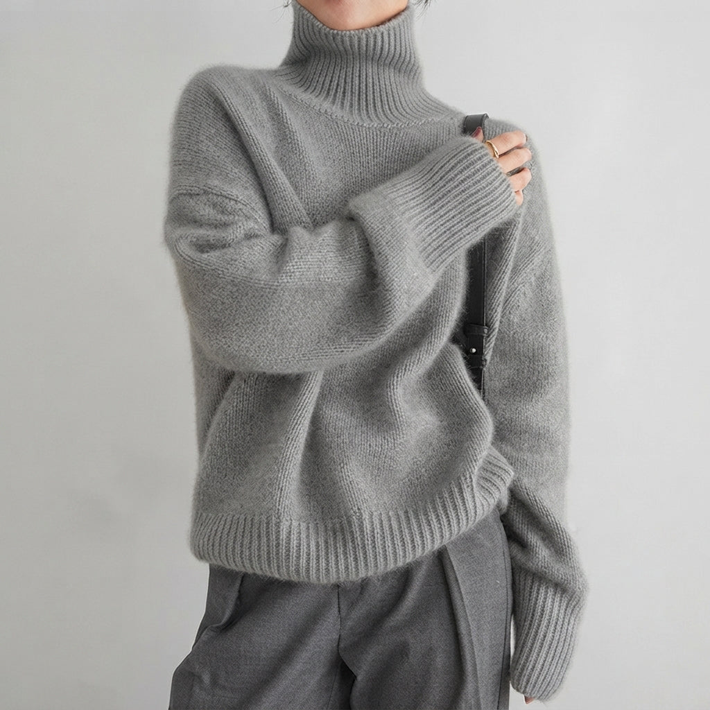 Lea - Modischer Damen-Pullover mit Rollkragen