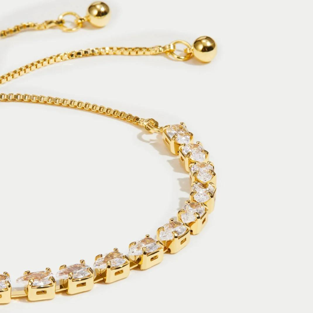 Goldene Kristallarmband - Verstellbares Kristallarmband