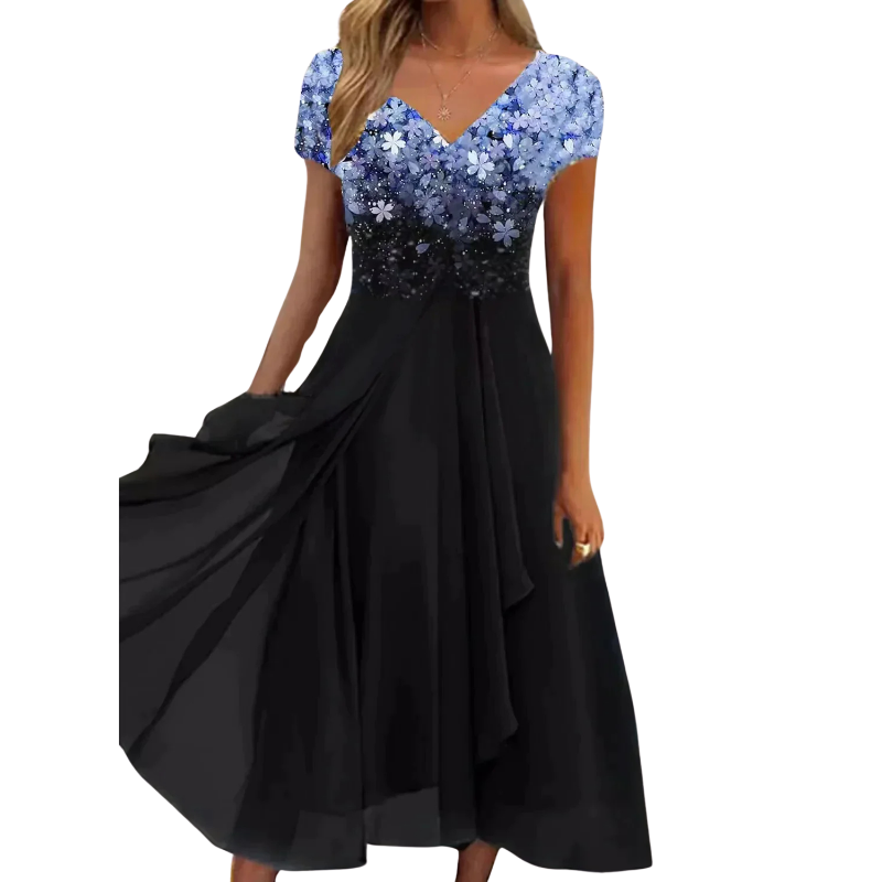 Astrid - Einfarbiges Sommerkleid aus Chiffon