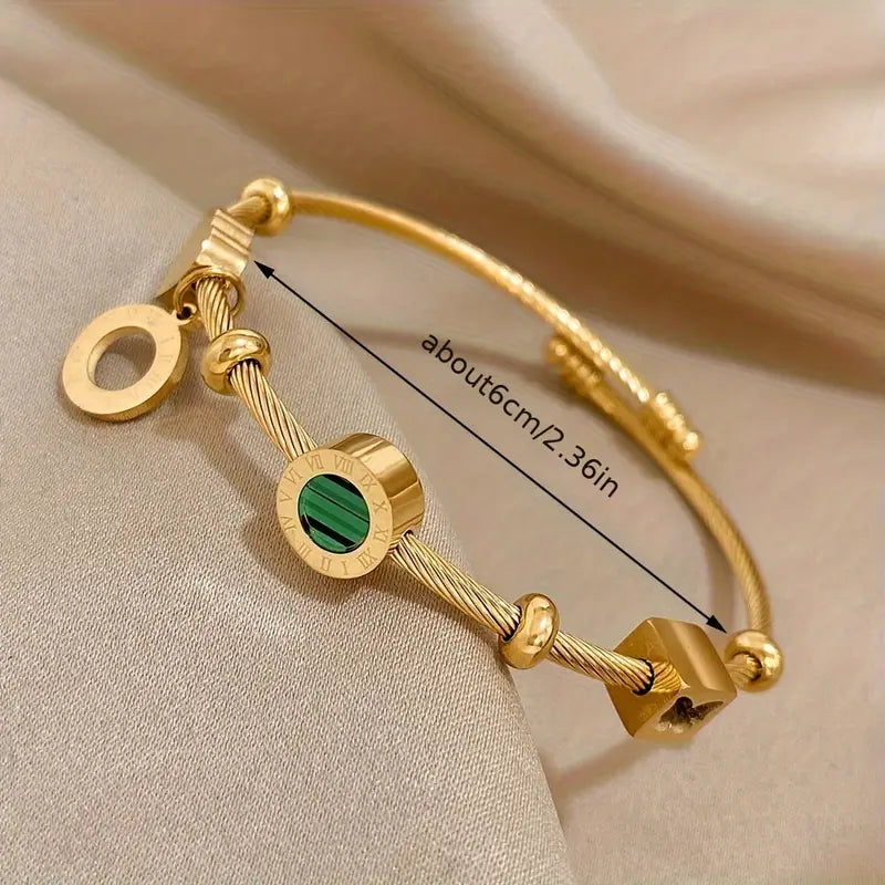 Rhian – Goldenes Signaturarmband