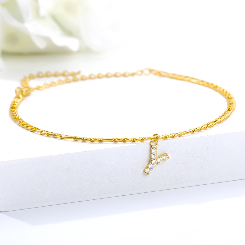 Initialen Knöchel - Knöchelarmband mit Ihrer Initiale