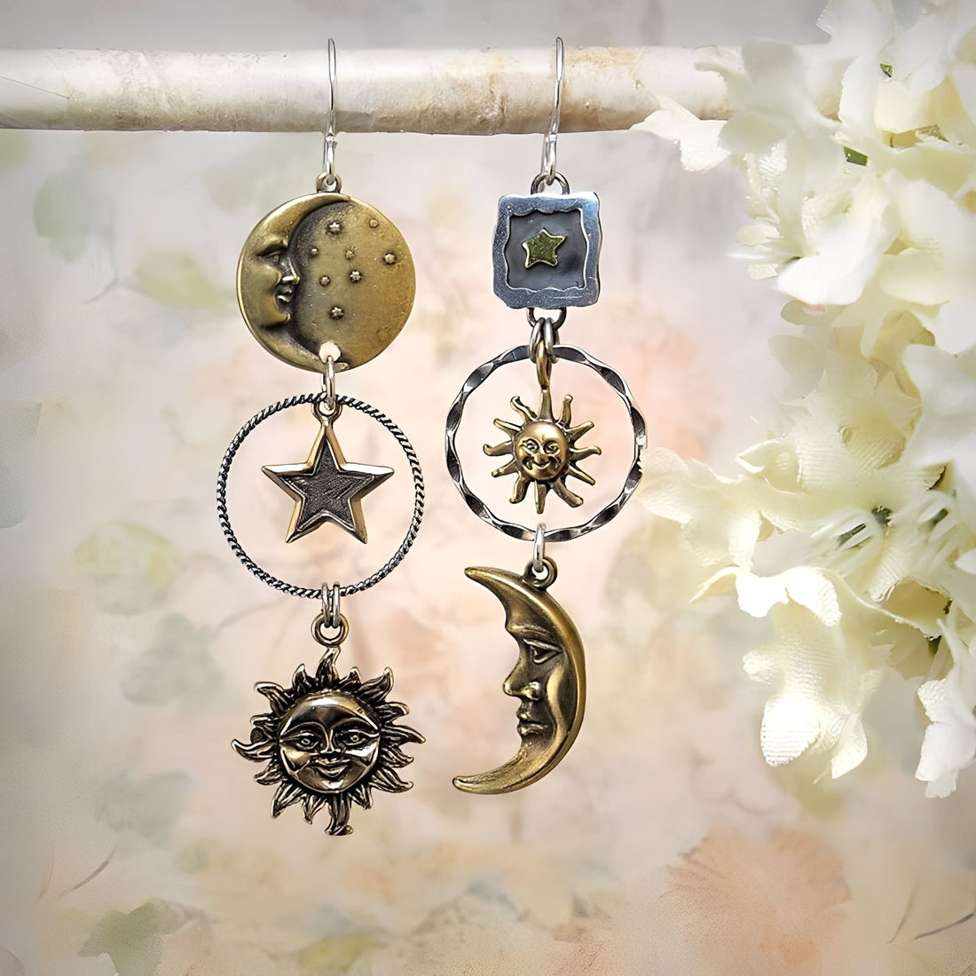 Janna – Sonne und Mond Ohrringe