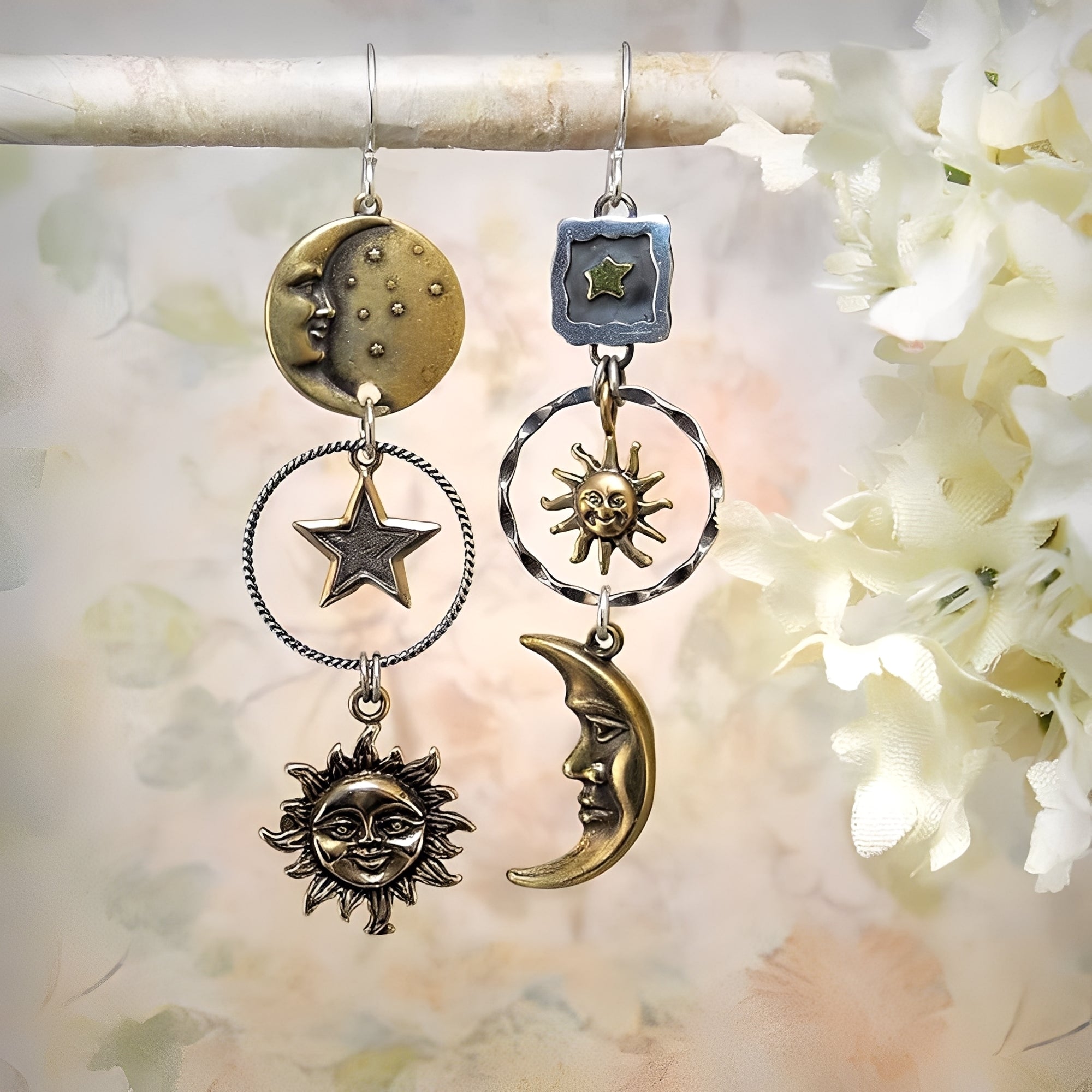 Janna – Sonne und Mond Ohrringe