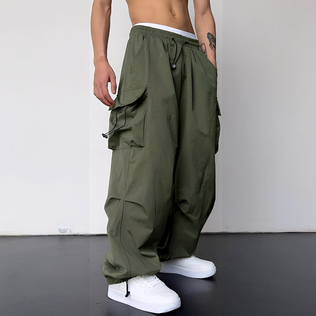 Kaleb - Stylische Cargo-Hose mit weitem Bein