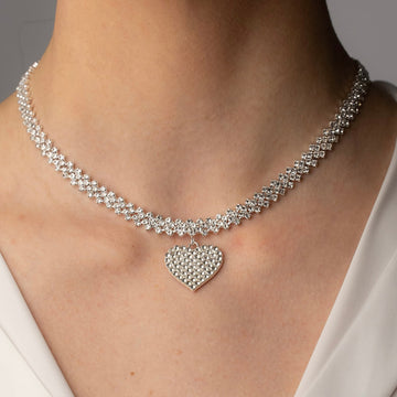 Zirkonia-Einlagen - Doppeltes Tennis-Halsband