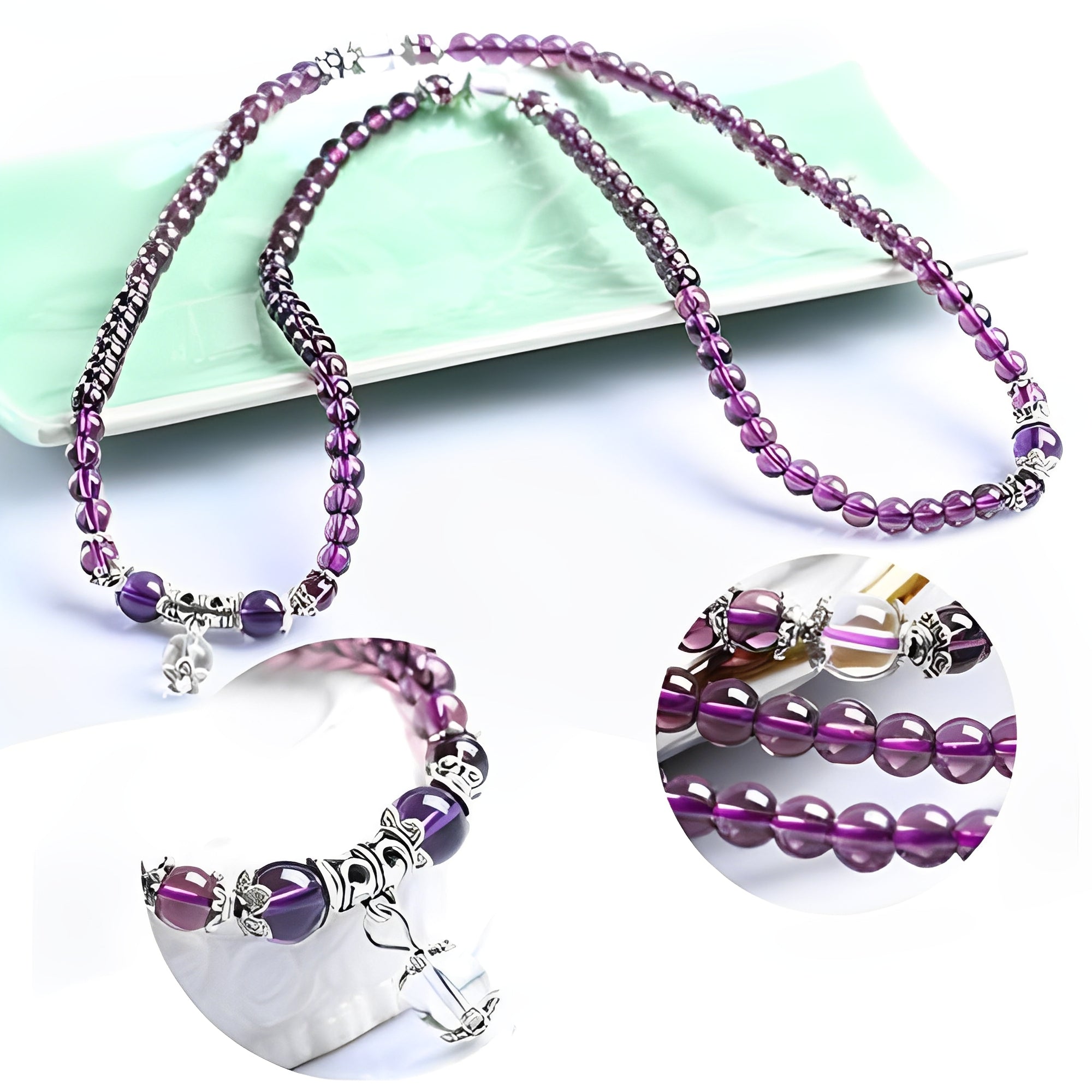 Mia – Spirituelles Armband und Halskette aus Amethyst