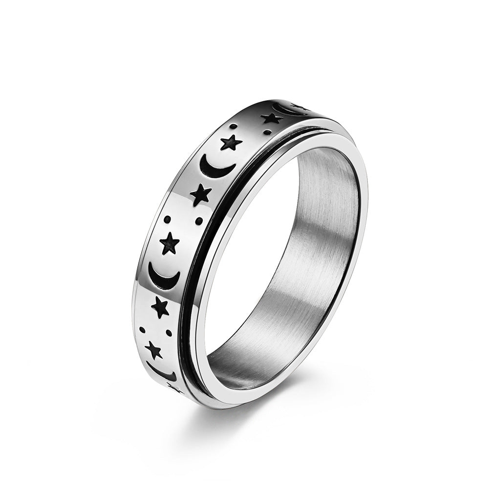 Astrid – Himmlischer Ring mit Mond und Stern