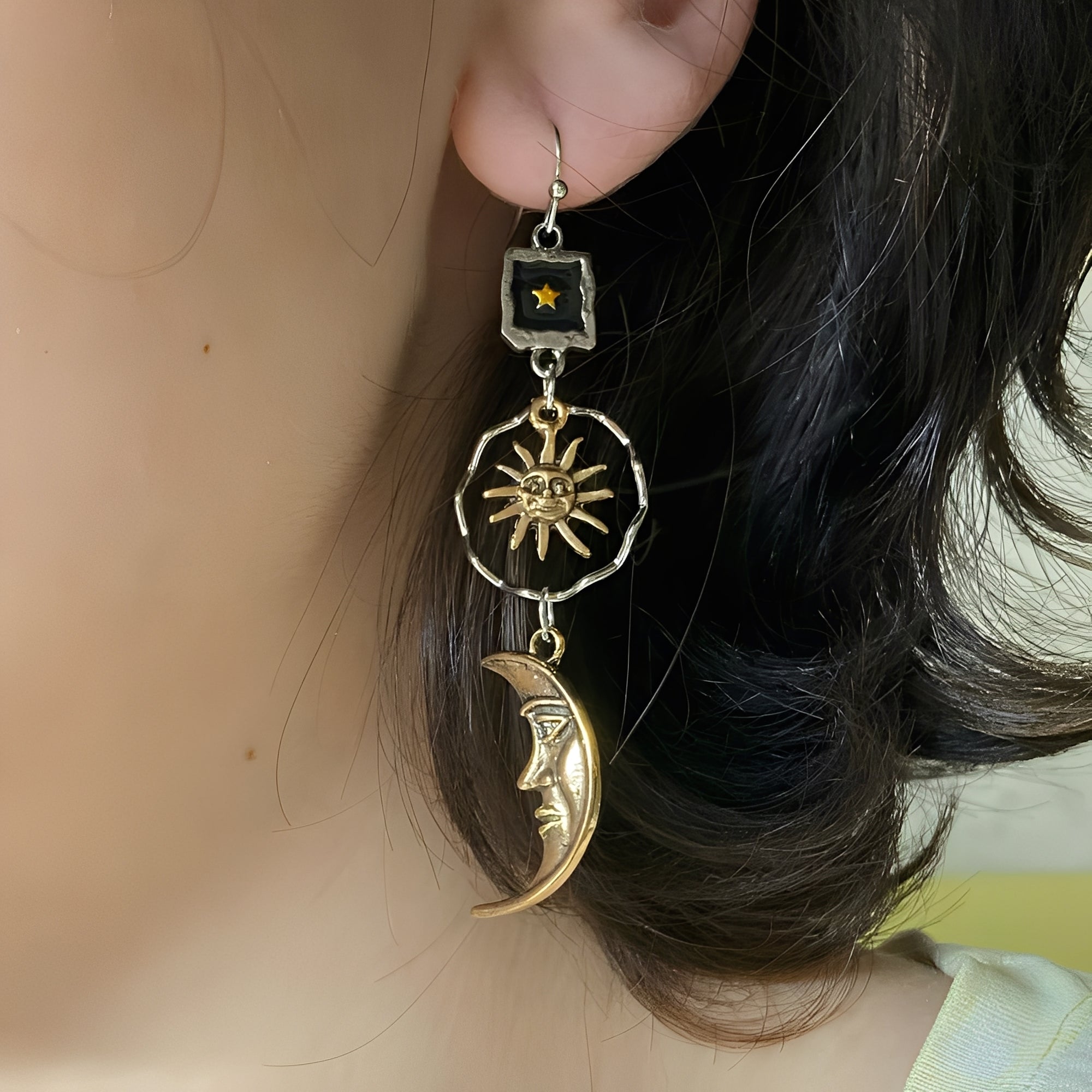 Janna – Sonne und Mond Ohrringe