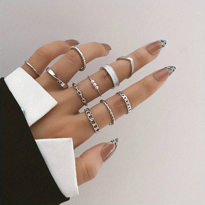 10 Stück Mode-Ringe - Mix & Match Ringe