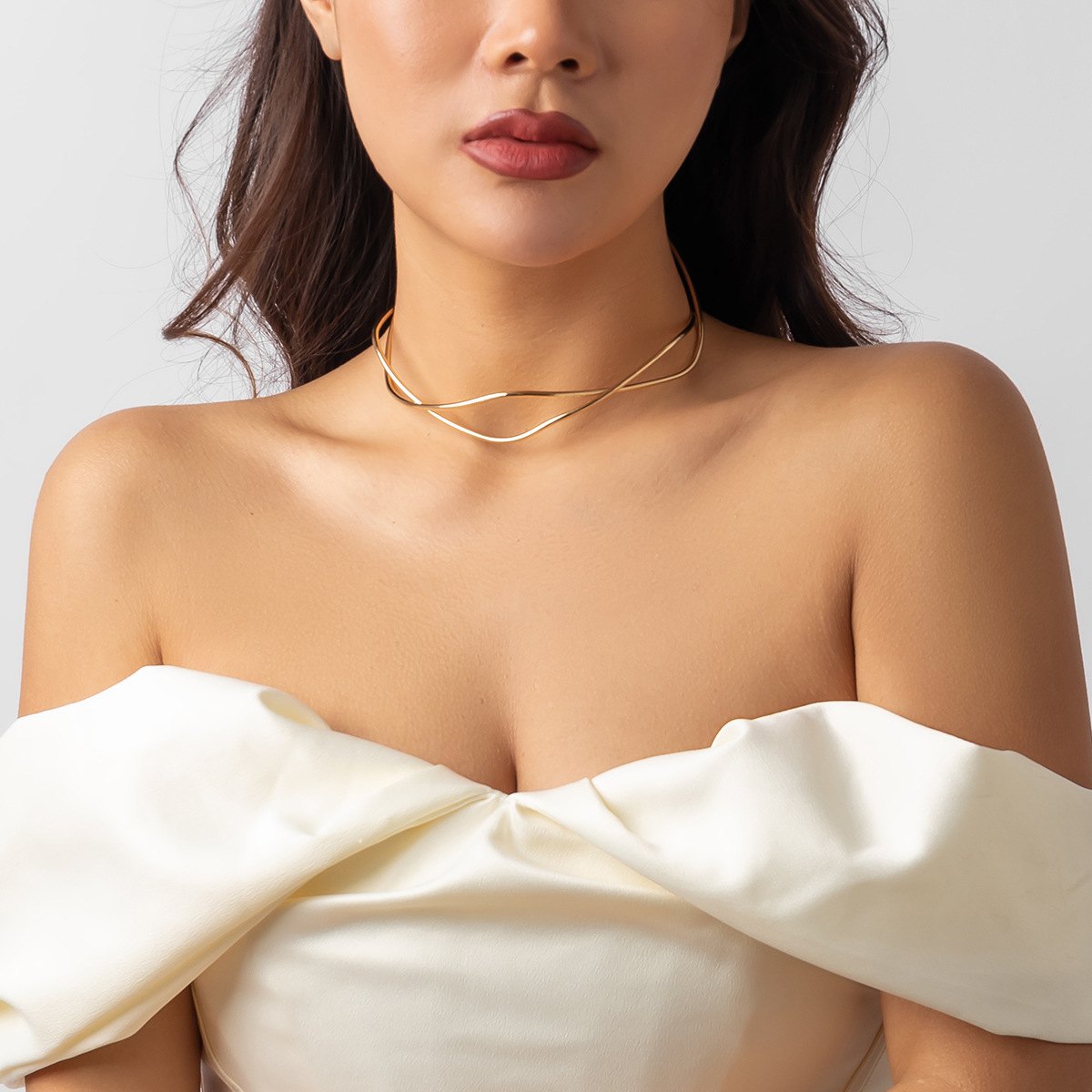 Geflochtene Drahtkette - Moderne Choker