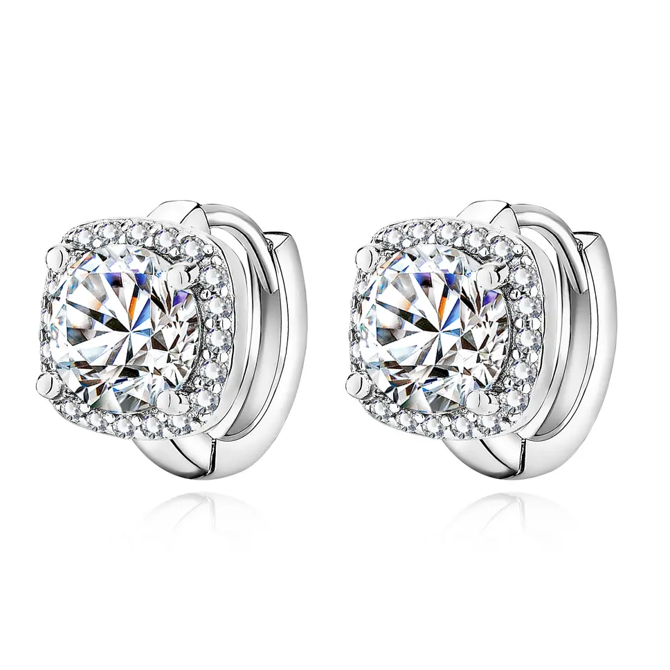 Nadine – Quadratische 18K Goldohrringe