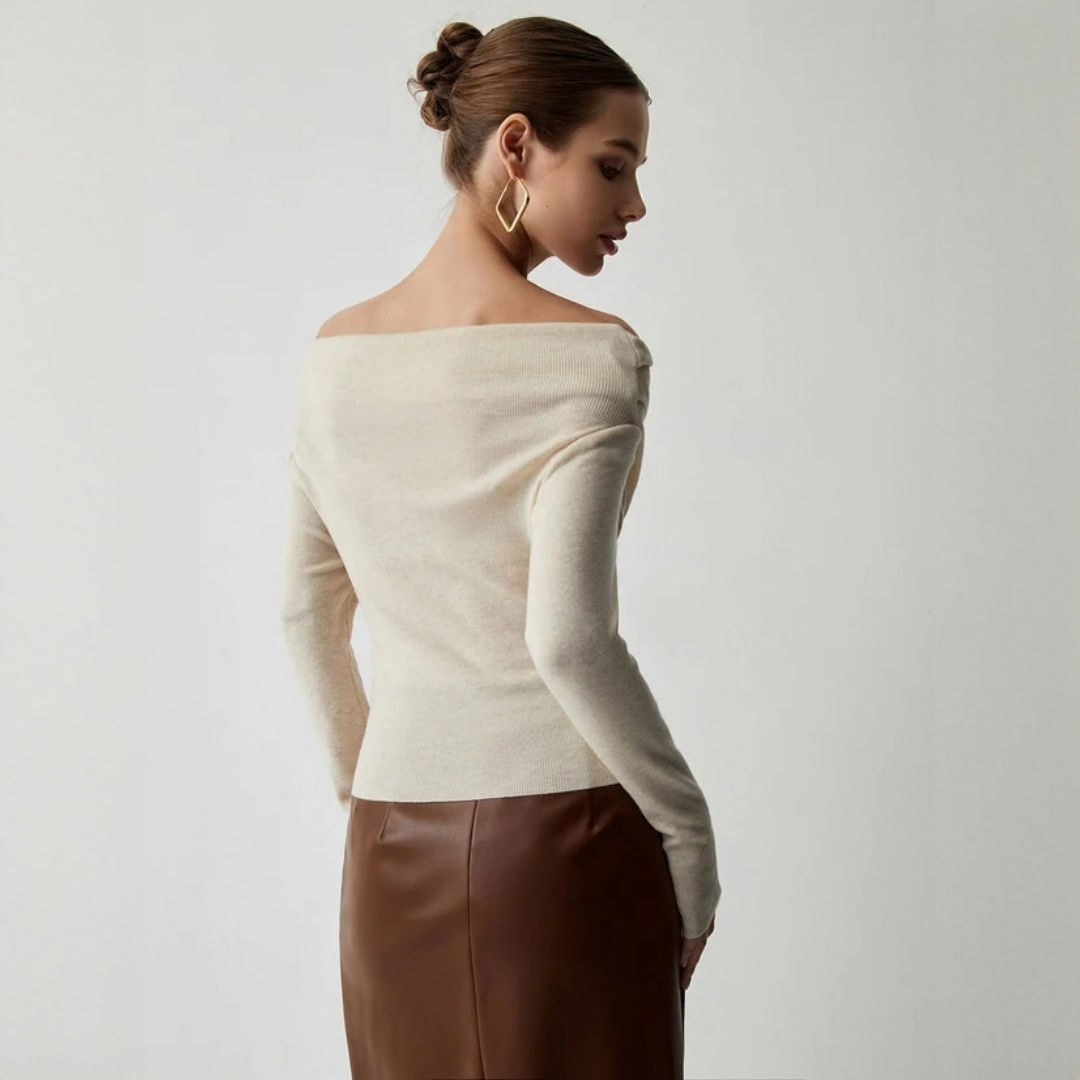 Yasmin - Elegantes, schulterfreies Top