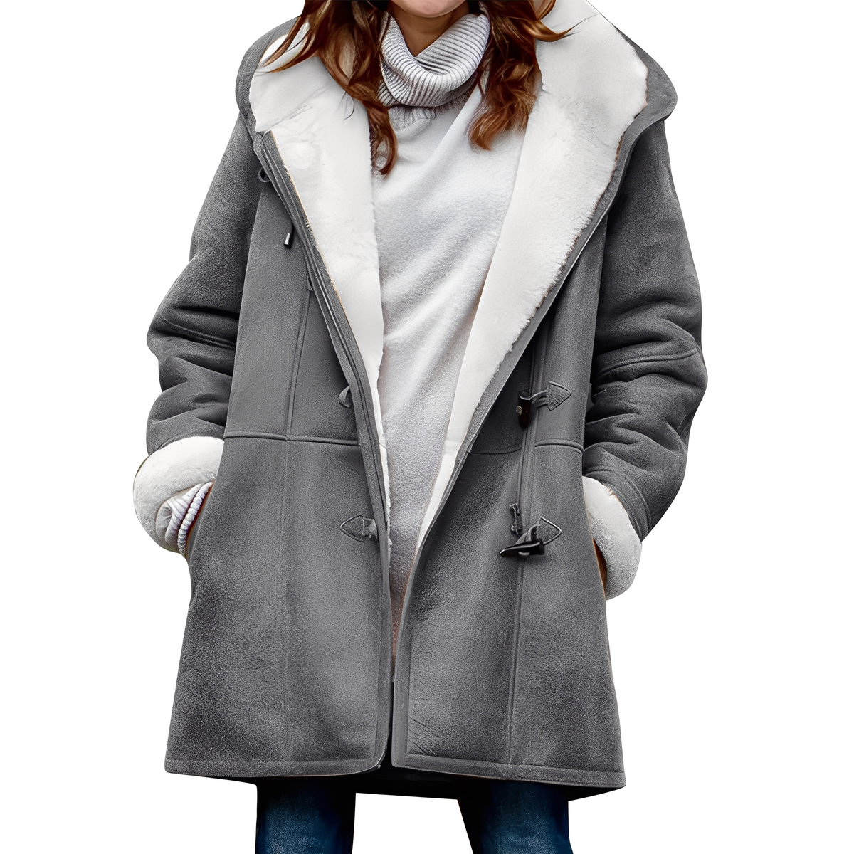 Madilyn - Komfortabler, warmer Mantel mit Kapuze