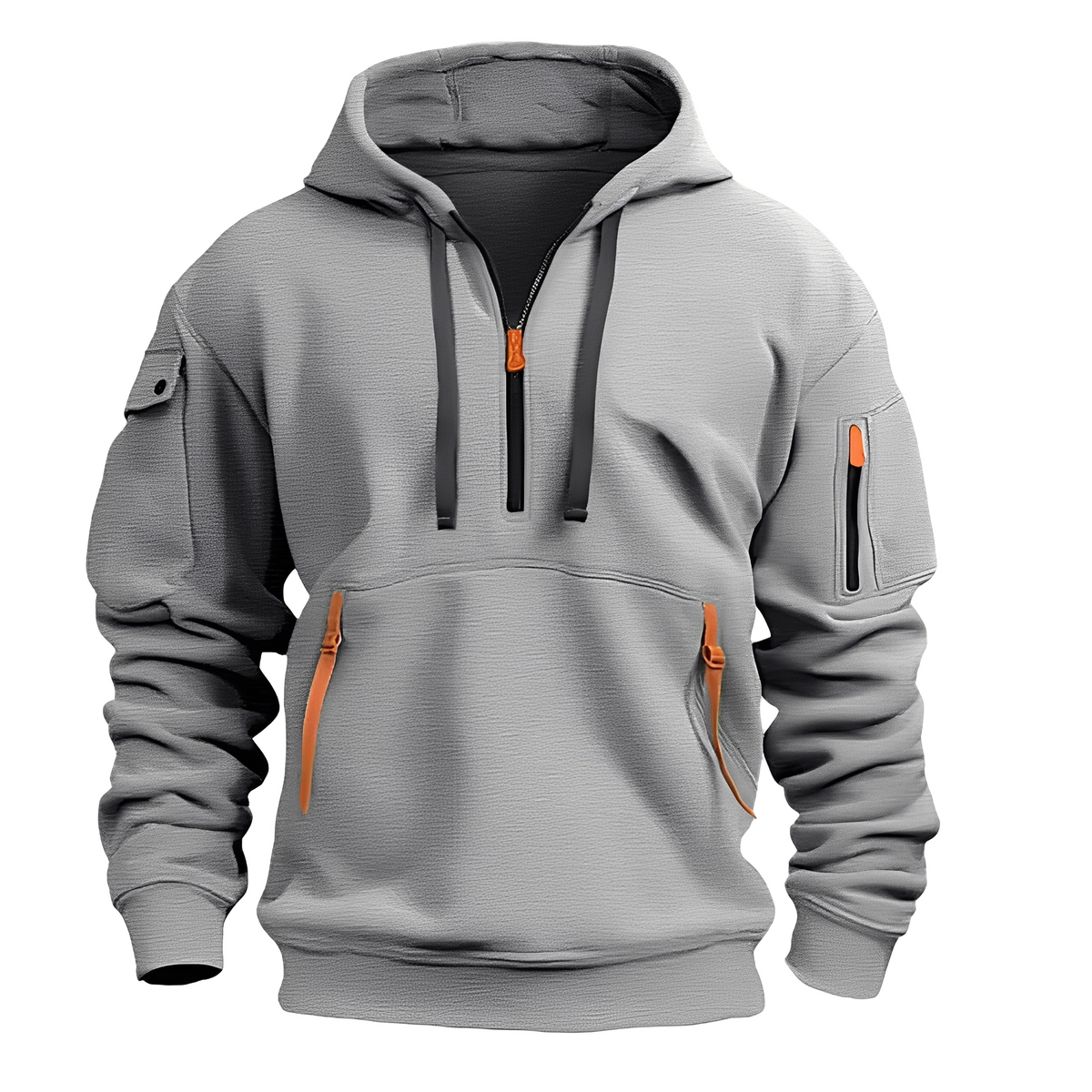 Paxton - Gemütliche Hoodie-Jacke mit halbem Reißverschluss