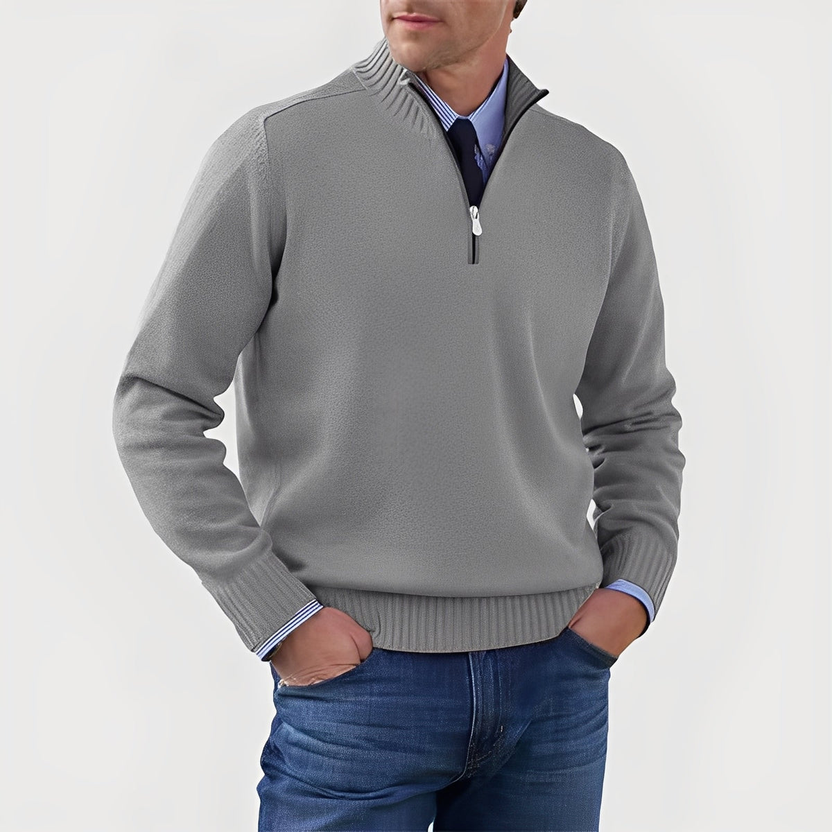 Nolan - Angenehmer Pullover mit halbem Reißverschluss