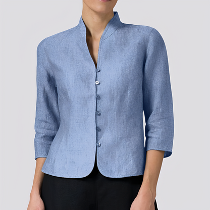 Alesha - Damenbluse mit klassischem Langarm-Stil