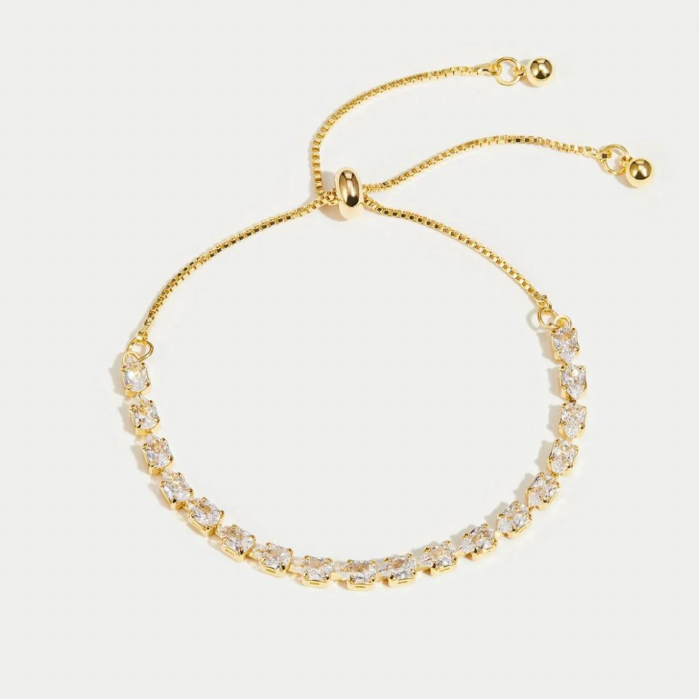 Goldene Kristallarmband - Verstellbares Kristallarmband