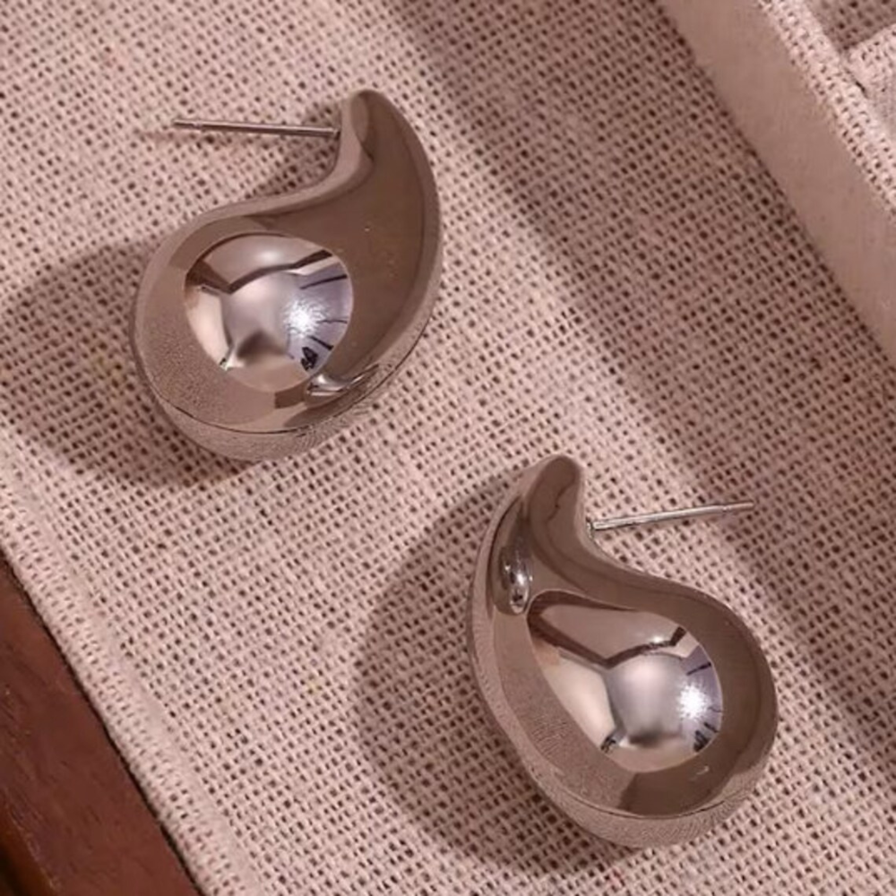 Chunky Waterdrop Ohrringe - Große Ohrringe aus Gold