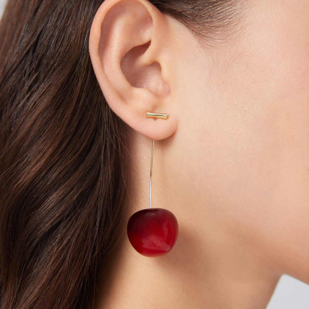 Red Cherry Ohrringe - Leichte Kirsch-Ohrringe