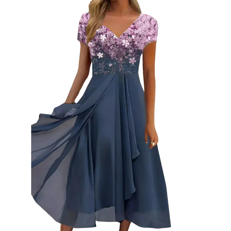 Astrid - Einfarbiges Sommerkleid aus Chiffon