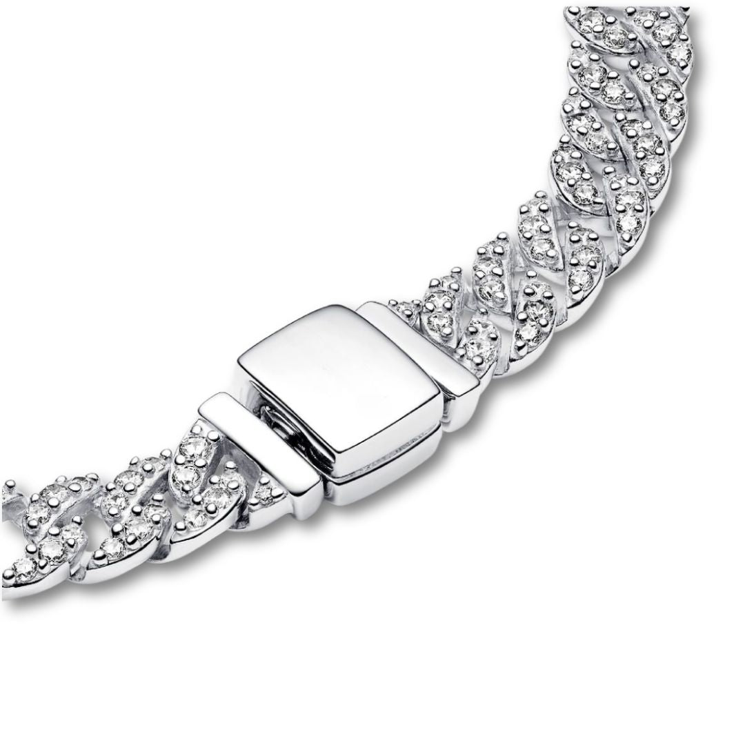 Soraya – Moissanit Gold 18K Cuban Chain Armband