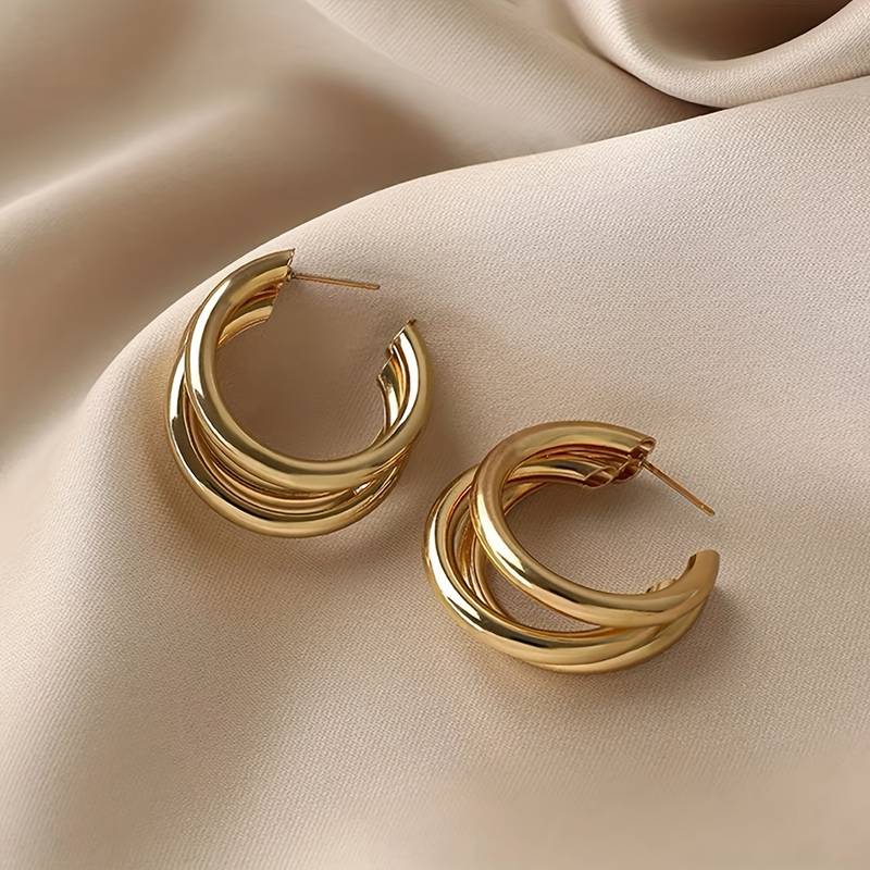 Drei-Ring-Hoop - 3 goldene Ringe